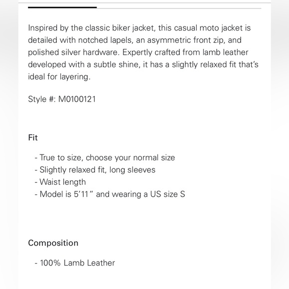 Theory Casual Moto Jacket in Leather NWT - Picture 4 of 6